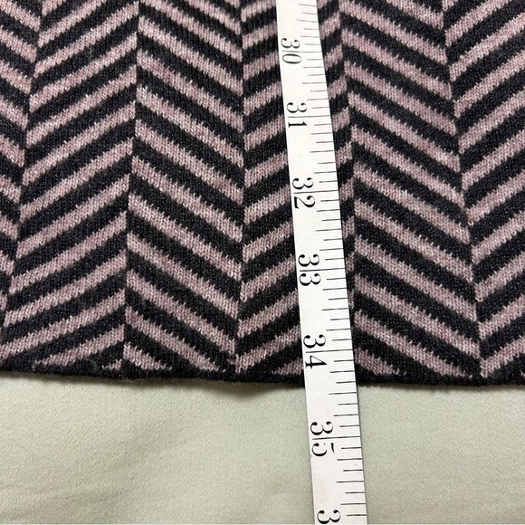 ANN TAYLOR Wool Blend Open Long Cardigan Duster in Woven Herringbone Pattern - Picture 9 of 11